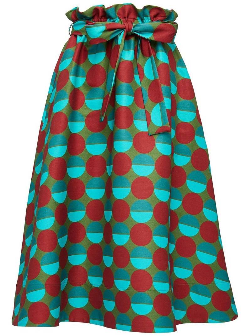 La DoubleJ Sardegna graphic-print A-line skirt - Green von La DoubleJ