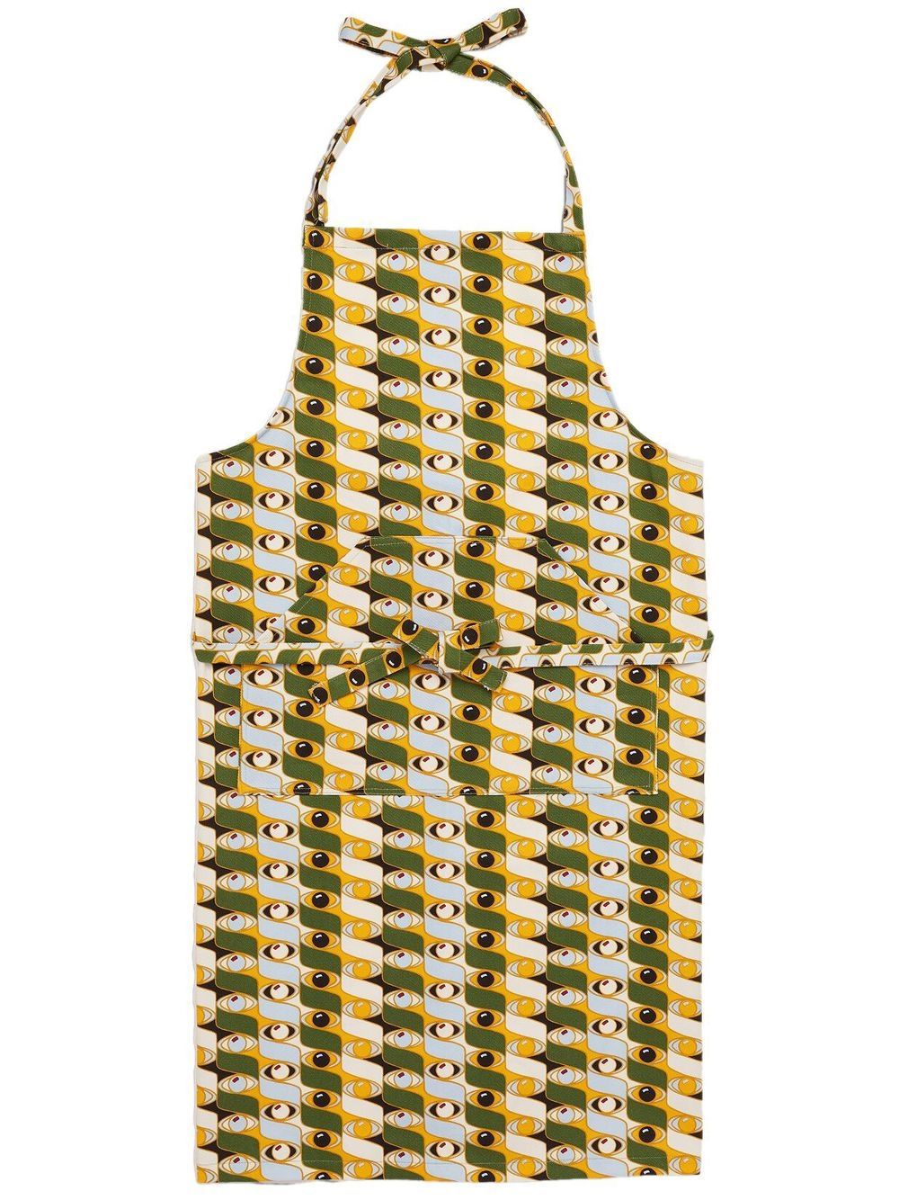 La DoubleJ Third Eye print apron - Green von La DoubleJ