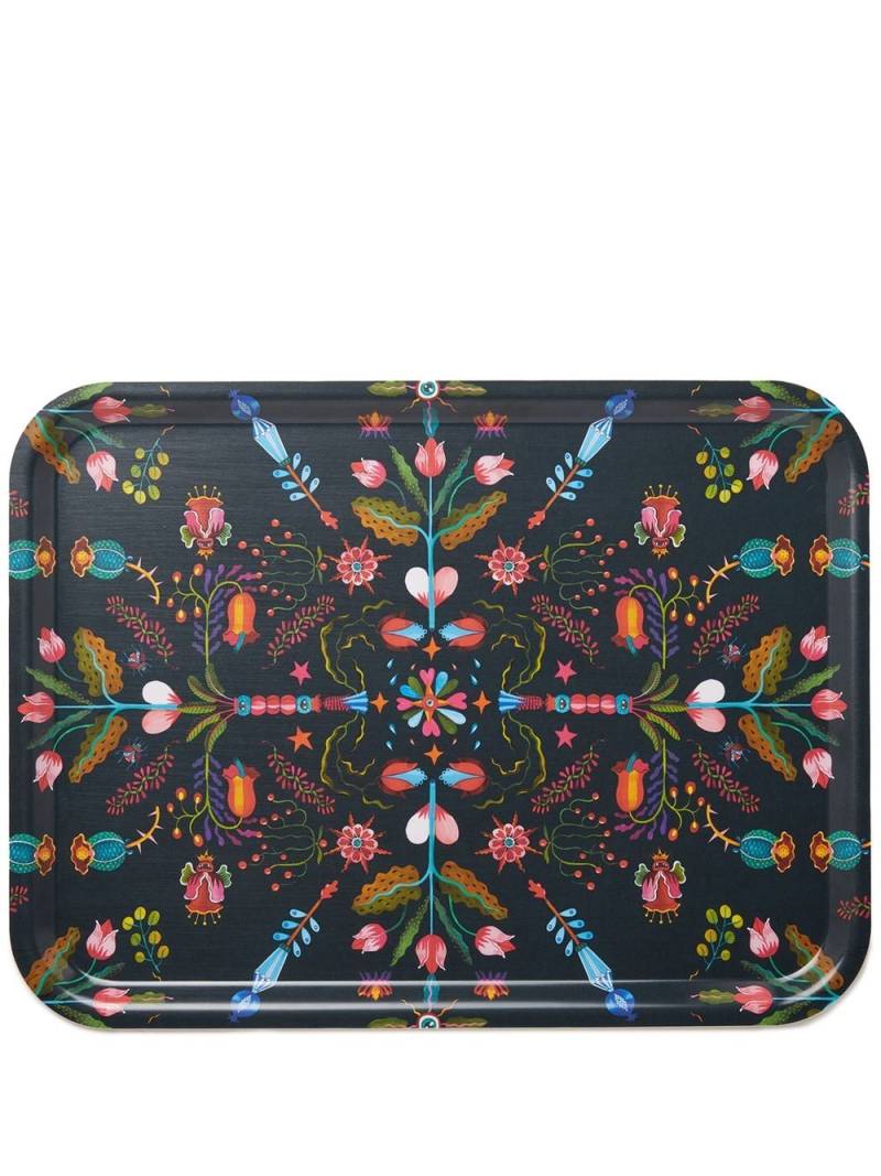 La DoubleJ Turning Tulips rectangular tray - Neutrals von La DoubleJ