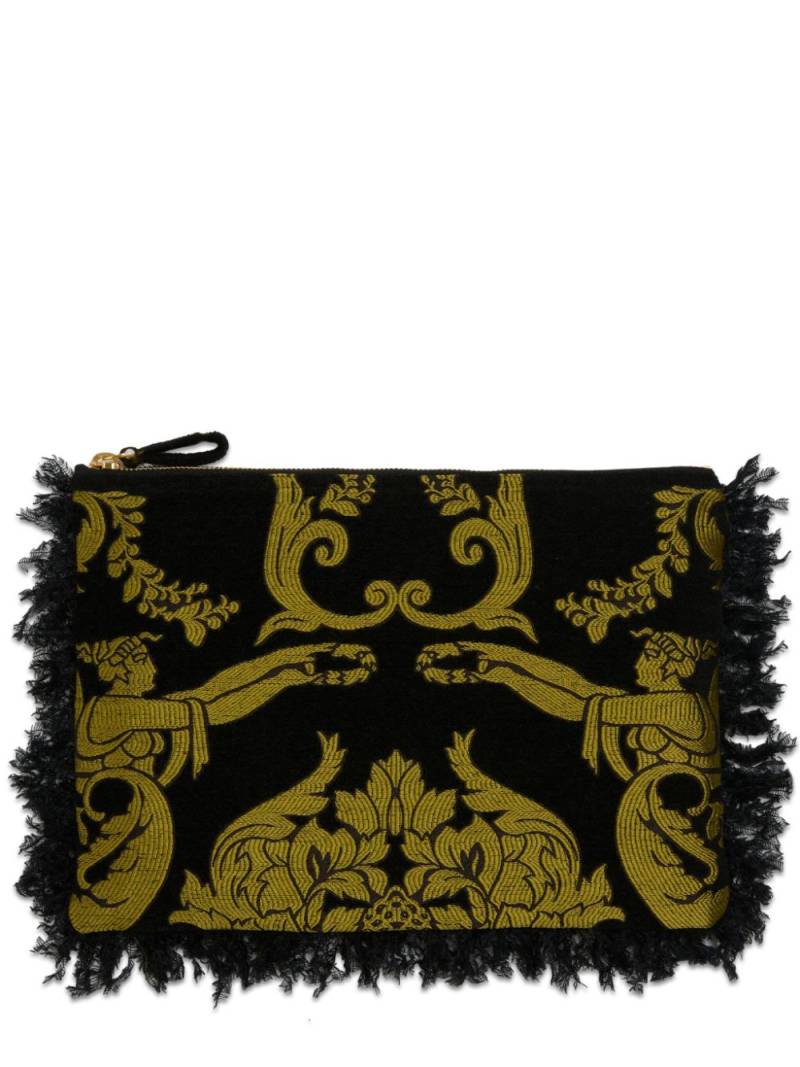 La DoubleJ cherub-print clutch bag - Black von La DoubleJ