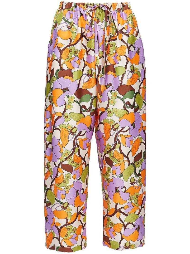 La DoubleJ floral drawstring waist trousers - Multicolour von La DoubleJ