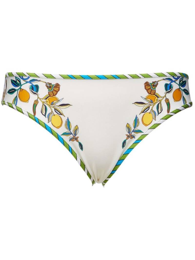 La DoubleJ floral-print bikini bottom - White von La DoubleJ