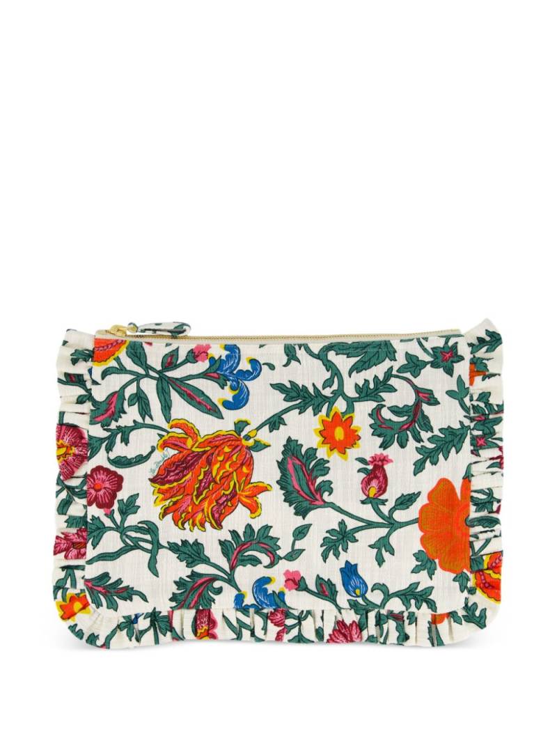 La DoubleJ floral-print clutch bag - White von La DoubleJ