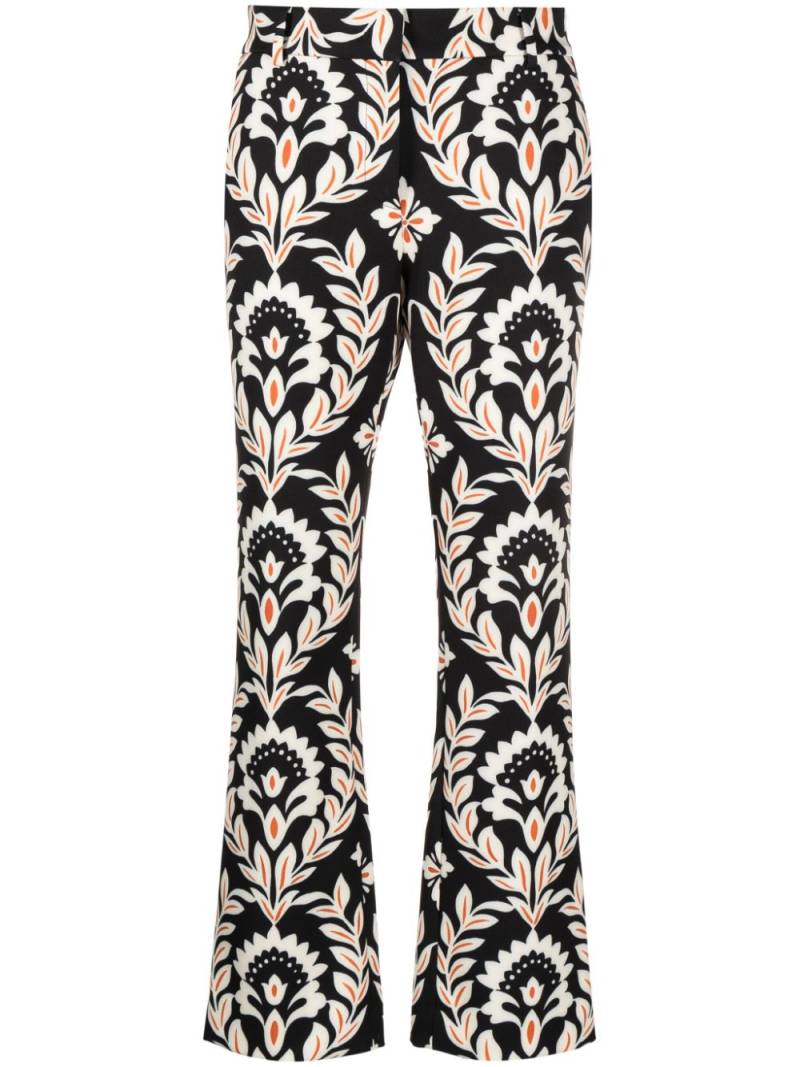 La DoubleJ floral-print cropped trousers - Black von La DoubleJ