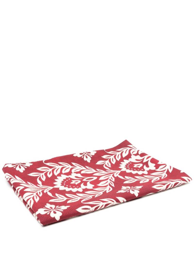 La DoubleJ floral-print herringbone table runner - Red von La DoubleJ