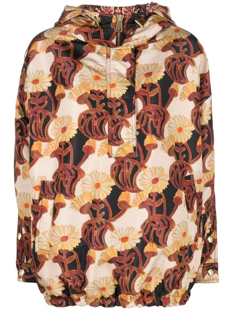 La DoubleJ floral print hooded jacket - Neutrals von La DoubleJ