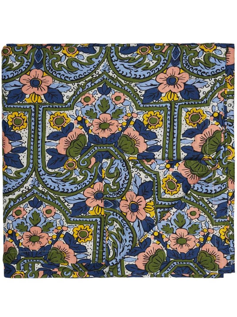 La DoubleJ floral-print linen table cloth - Blue von La DoubleJ