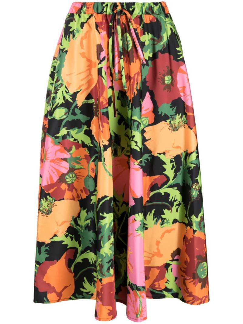 La DoubleJ floral-print midi skirt - Black von La DoubleJ