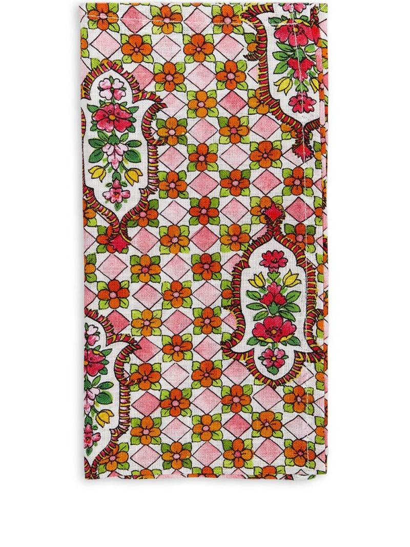 La DoubleJ floral-print napkin set - Red von La DoubleJ