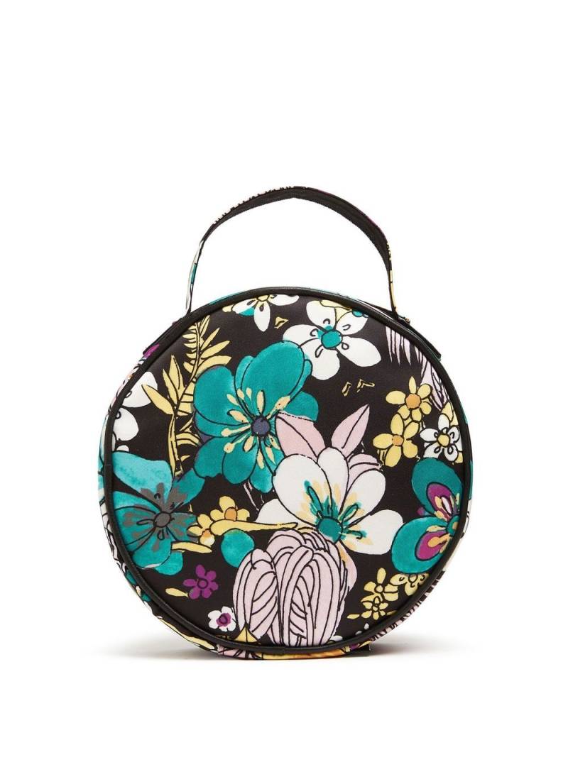 La DoubleJ floral print round clutch - Black von La DoubleJ