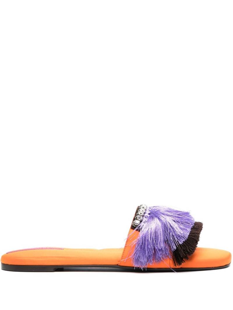 La DoubleJ fringe-detail slides - Orange von La DoubleJ