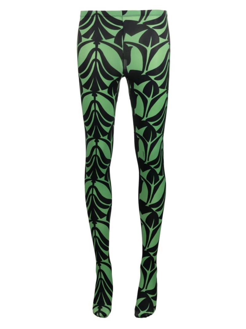 La DoubleJ graphic print tights - Green von La DoubleJ