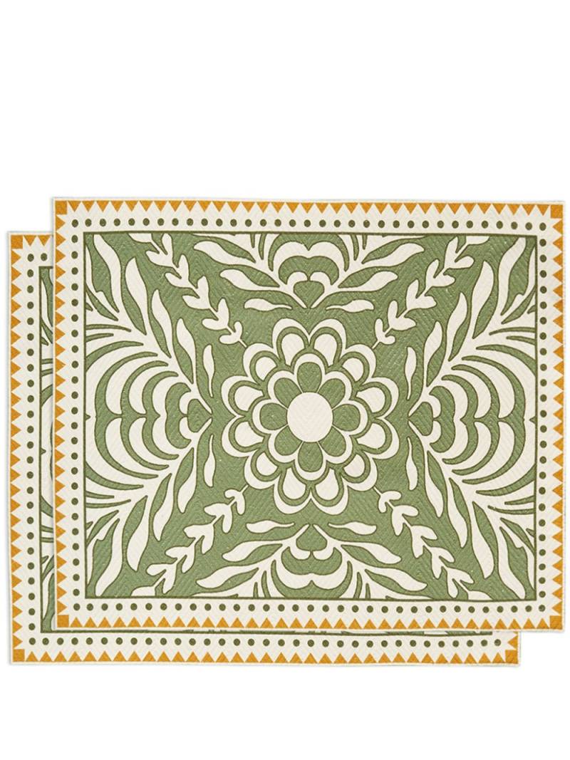 La DoubleJ herringbone placemats (set of two) - Green von La DoubleJ