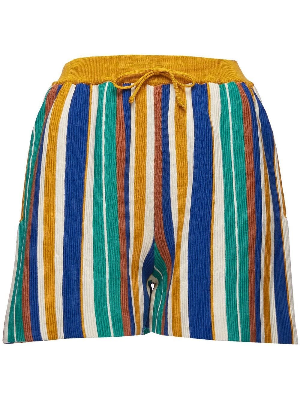 La DoubleJ multicolour-stripe knitted shorts - Green von La DoubleJ