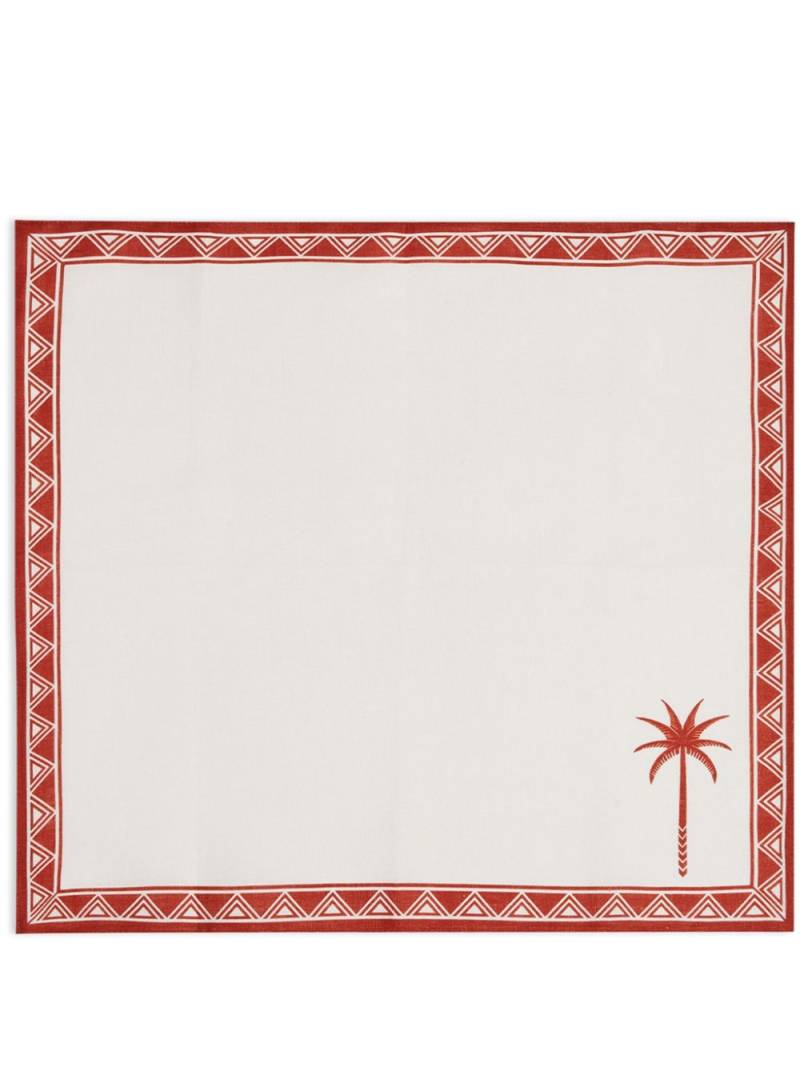 La DoubleJ palm tree linen napkins (set of two) - White von La DoubleJ