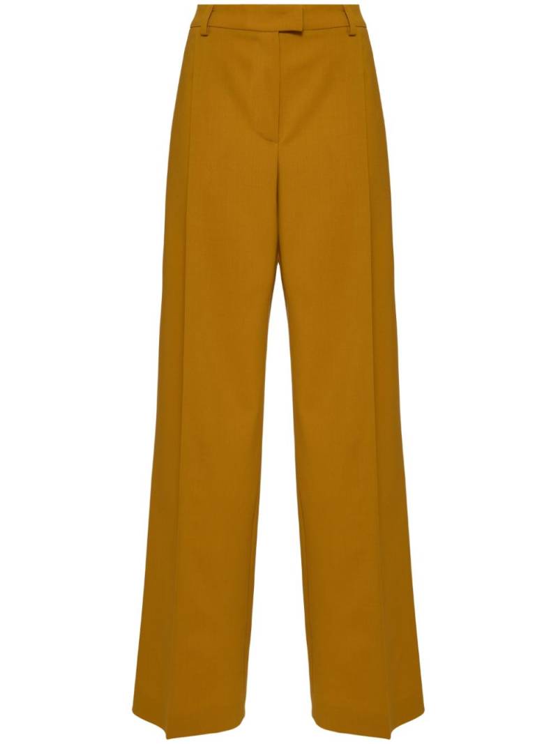 La DoubleJ pressed-crease flared trousers - Yellow von La DoubleJ