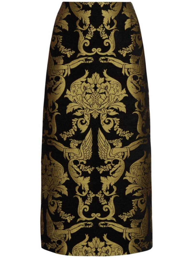 La DoubleJ printed pencil skirt - Black von La DoubleJ