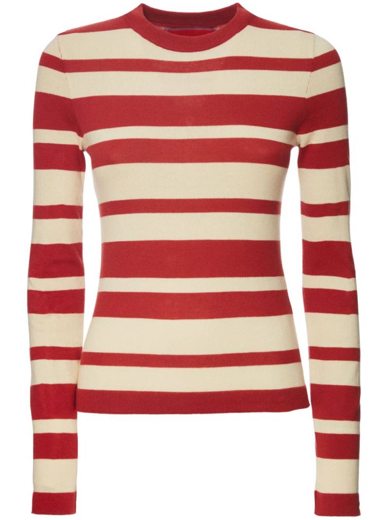 La DoubleJ striped cotton-blend jumper - Neutrals von La DoubleJ