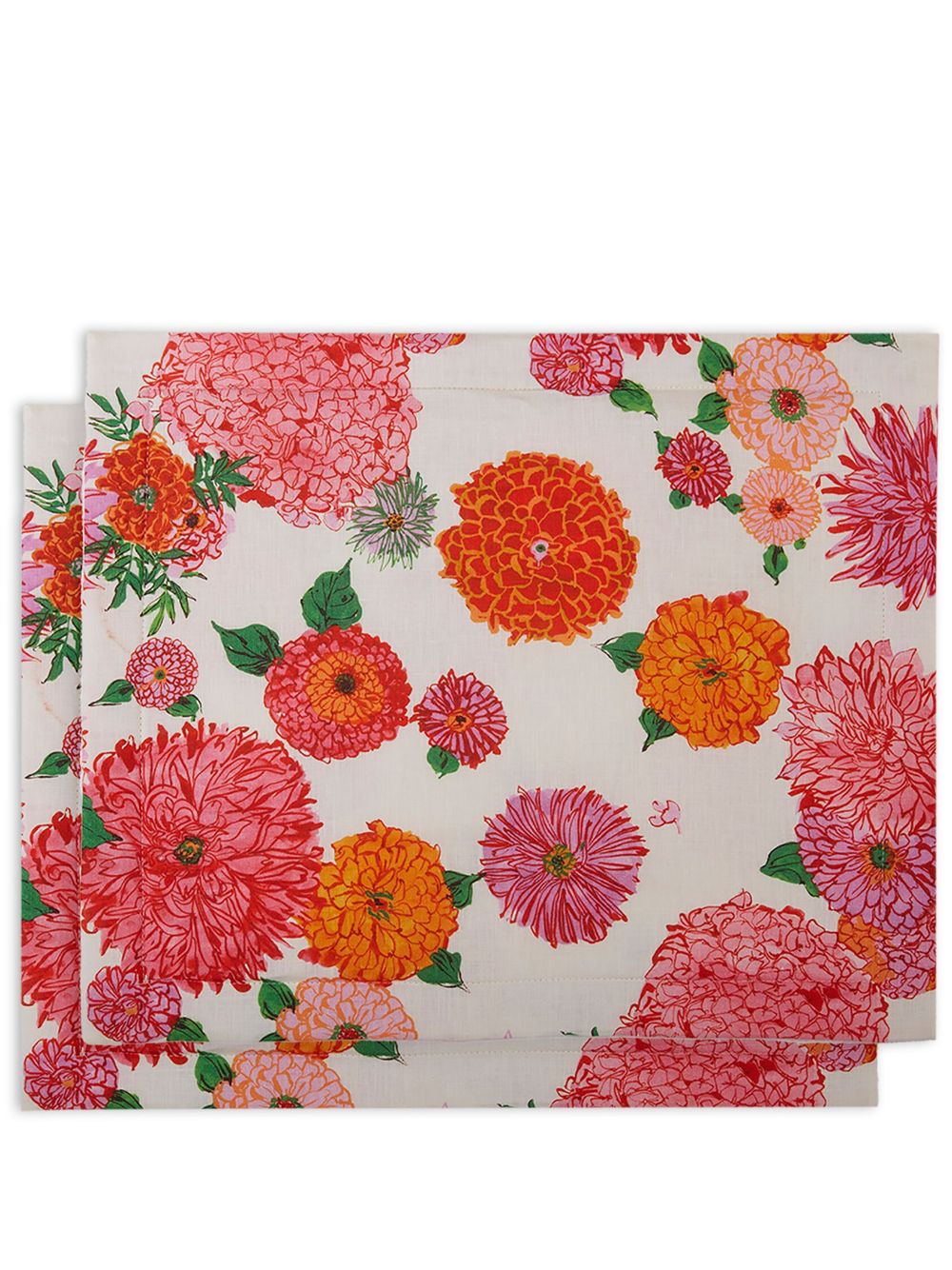 La DoubleJ x Passalacqua Bright Blooms tablemat (set of two) - White von La DoubleJ