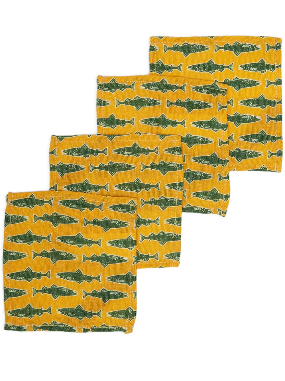 La DoubleJ x Passalacqua Como Fish napkin (set of four) - Yellow von La DoubleJ