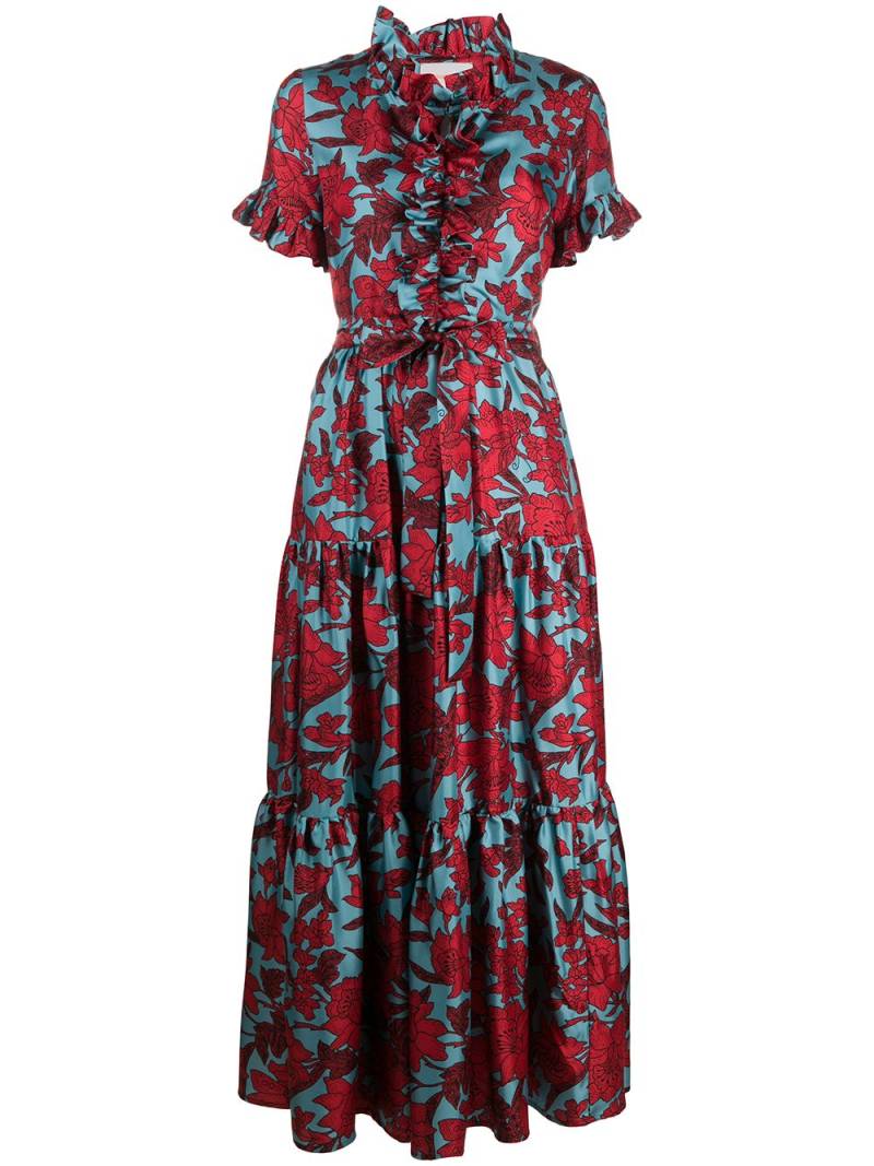 La DoubleJ Long and Sassy floral ruffle dress - Red von La DoubleJ