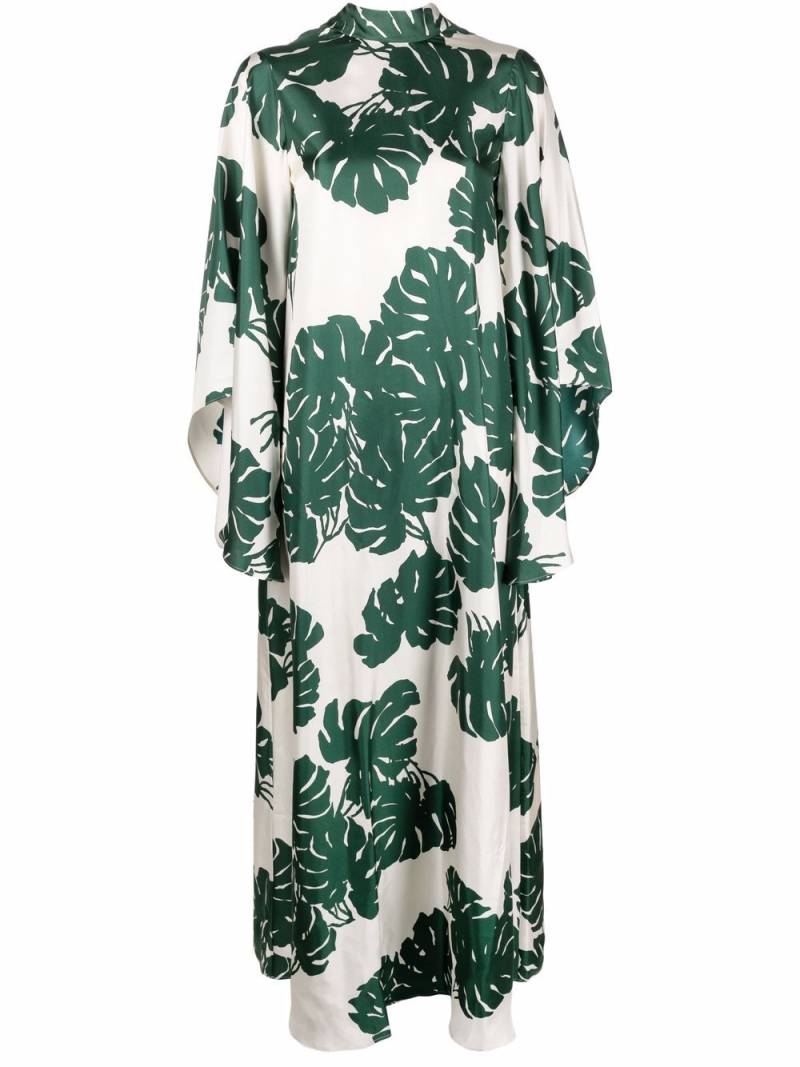 La DoubleJ Magnifico foliage-print silk dress - White von La DoubleJ