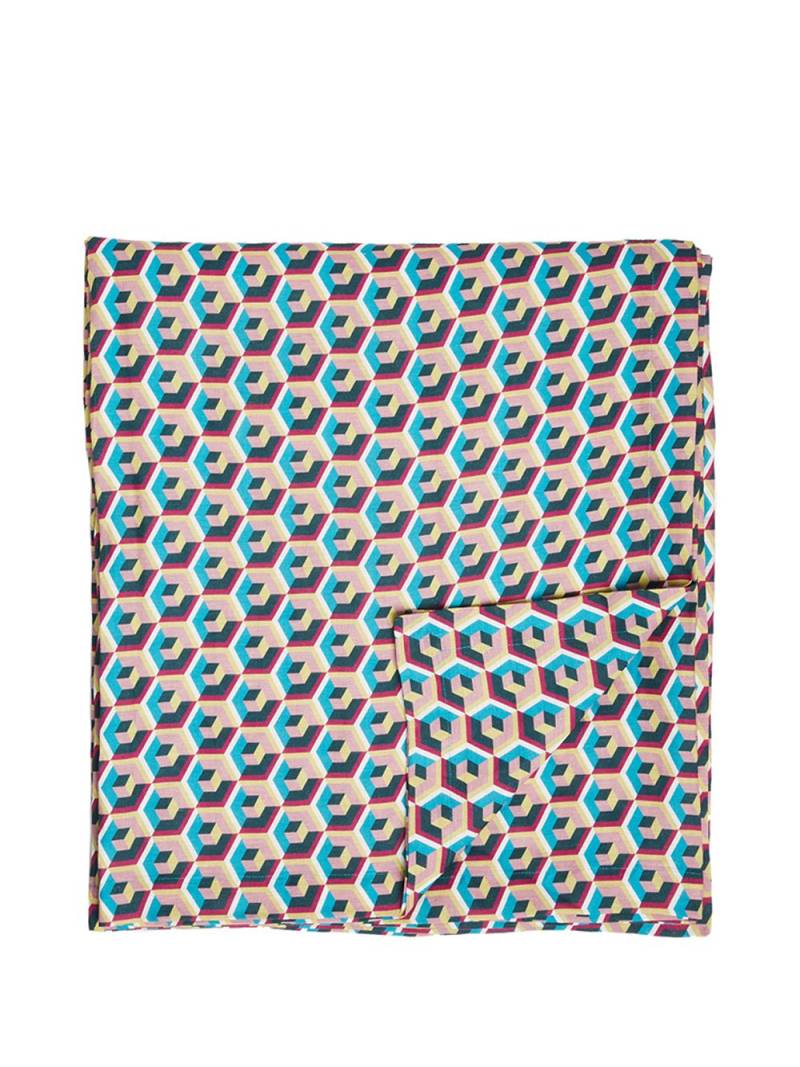 La DoubleJ geometric-print linen tablecloth - Pink von La DoubleJ