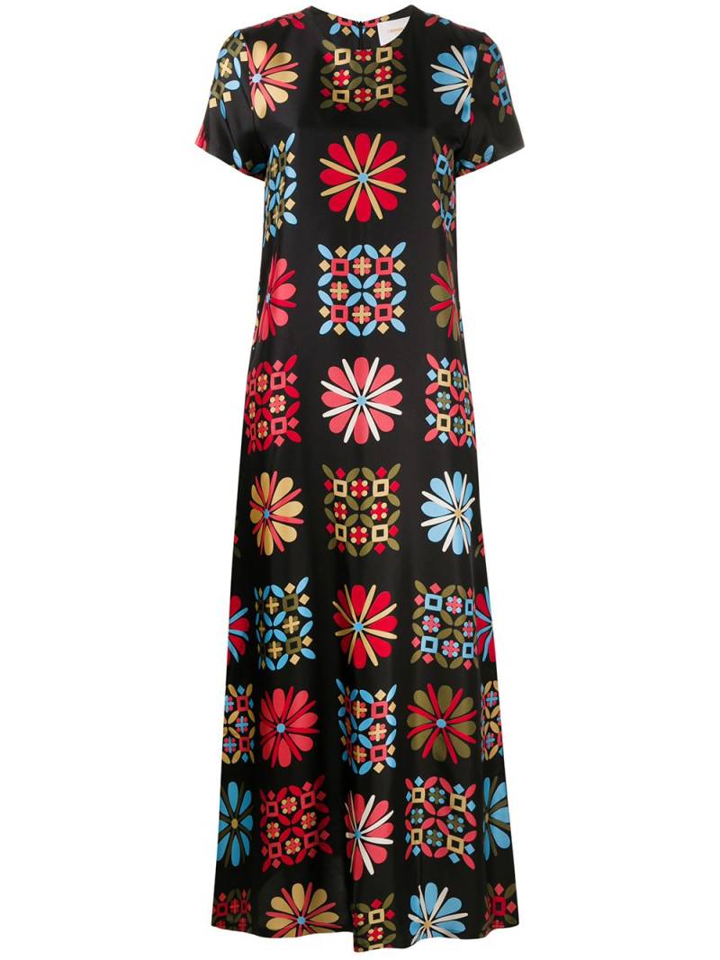 La DoubleJ printed silk maxi dress - Black von La DoubleJ