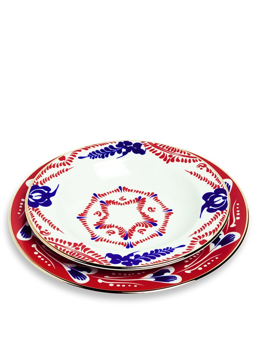 La DoubleJ set of 2 soup and dinner plates - White von La DoubleJ