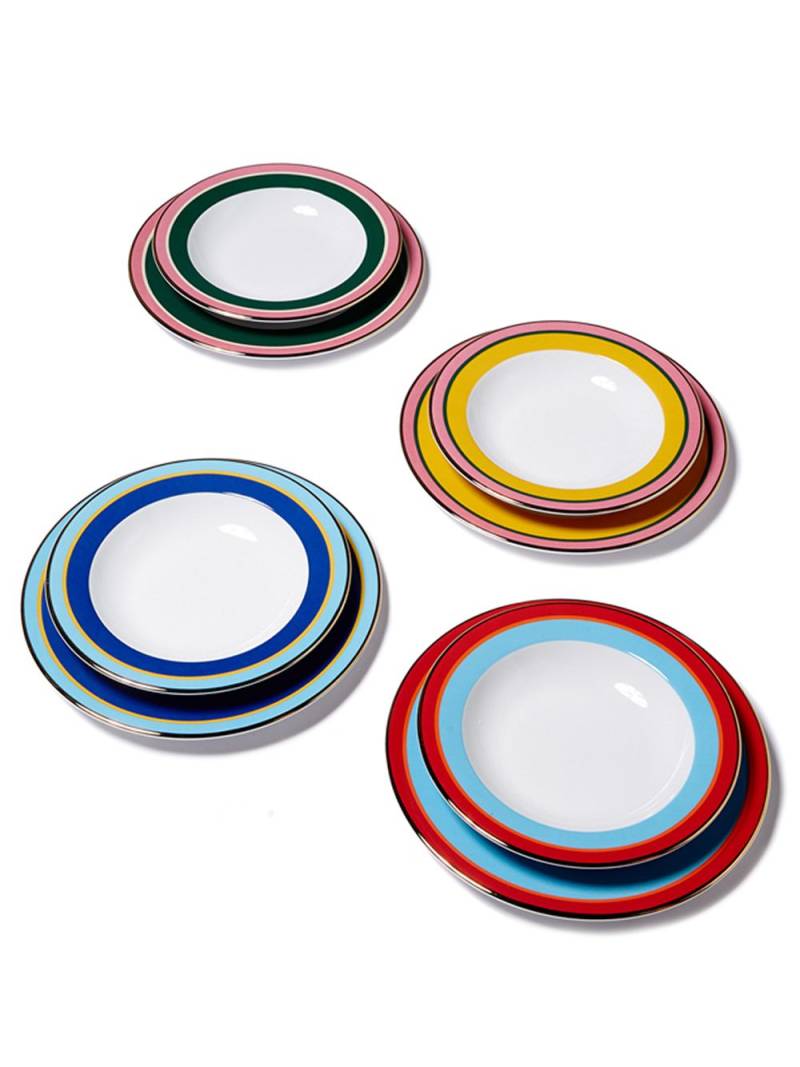 La DoubleJ set of 8 soup and dinner plates - White von La DoubleJ