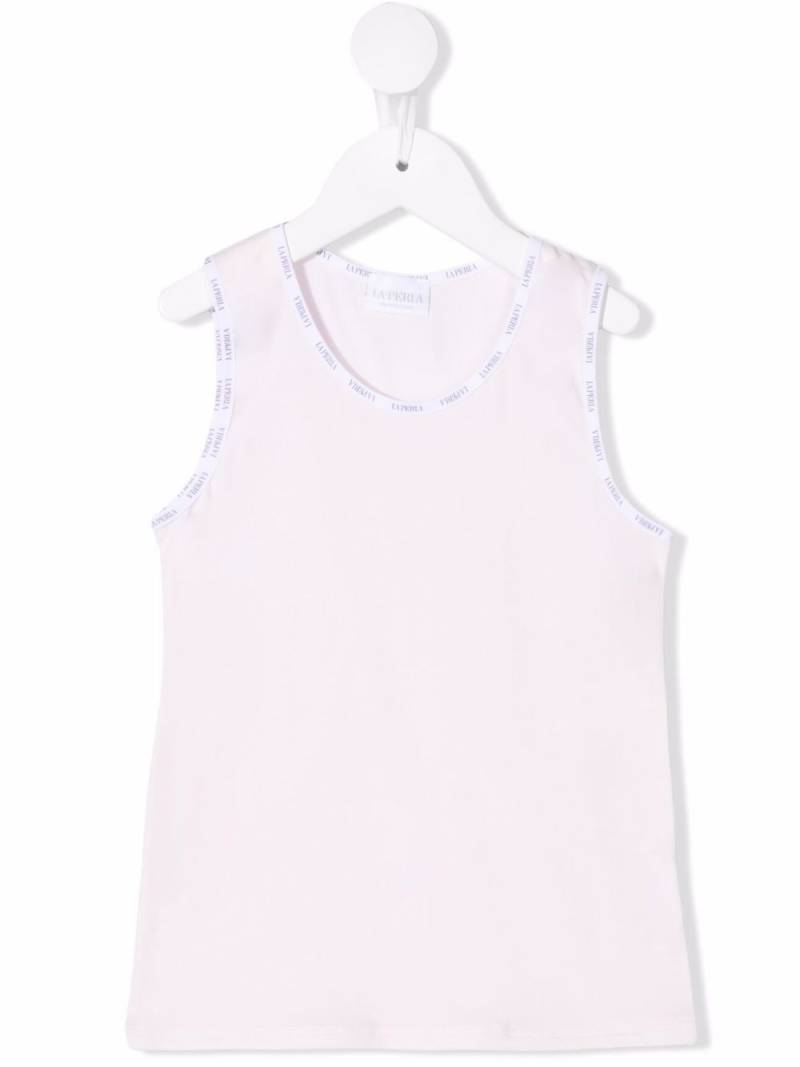 La Perla Kids logo-trimmed tank top - Pink von La Perla Kids