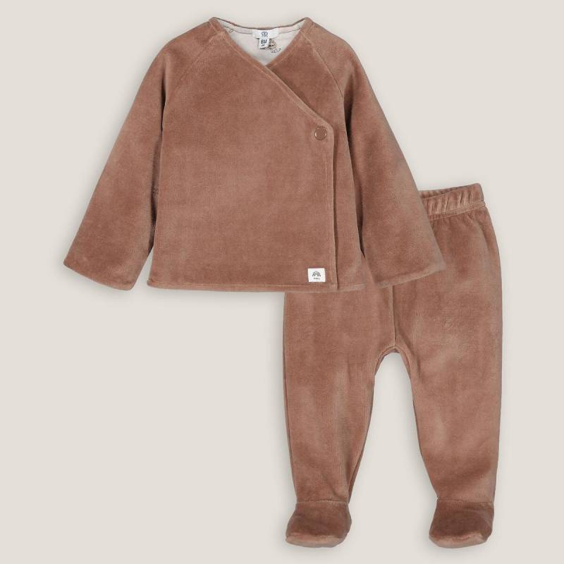 2-teiliges Samt-set Aus Wickeljacke Und Hose Unisex Rot 0-3M von La Redoute Collections