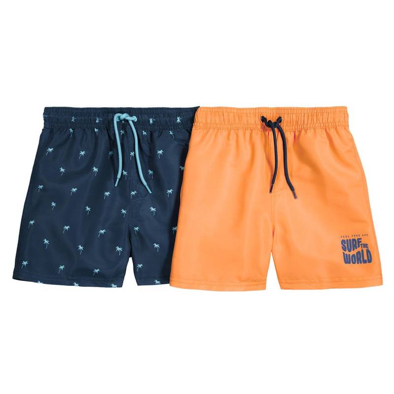 2er-pack Badeshorts Jungen Orange 102 von La Redoute Collections