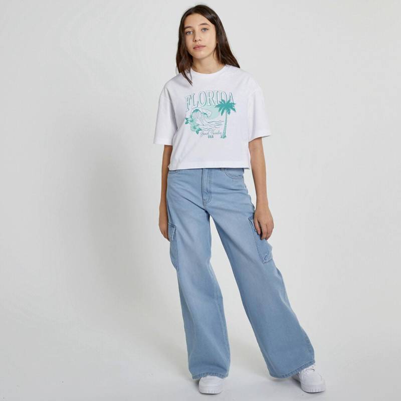 2er-pack Cropped Shirts Mit Sommerlichem Campus-motiv Mädchen  M von La Redoute Collections