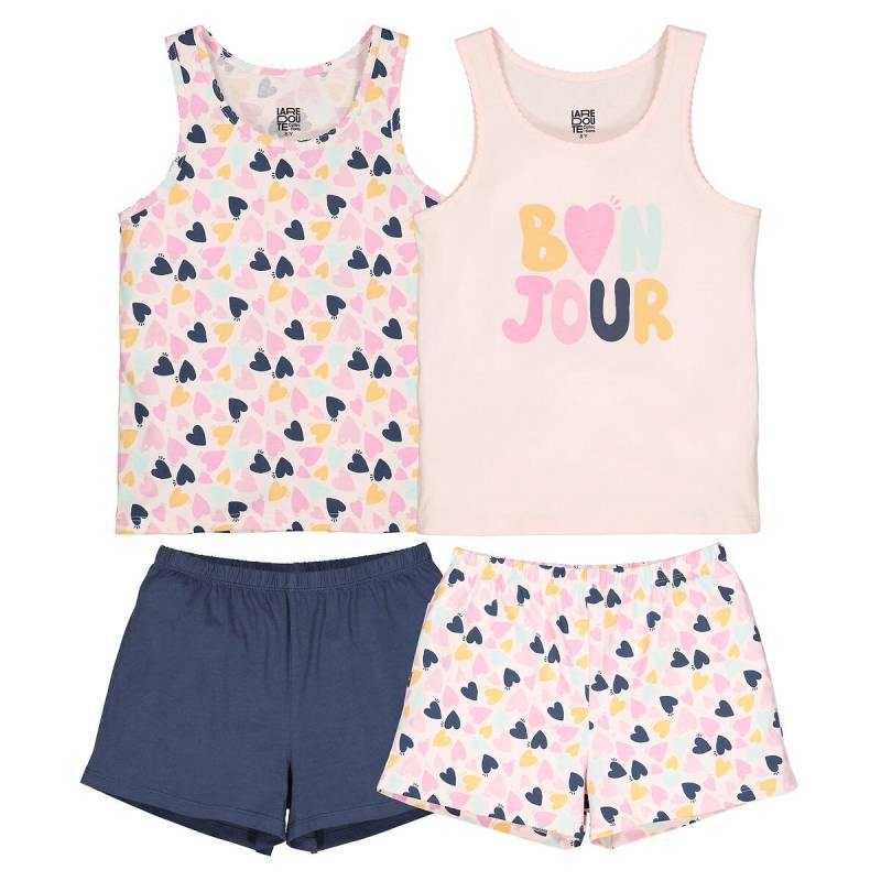 2er-pack Kurzpyjamas Aus Jersey Mädchen Rosa 114 von La Redoute Collections