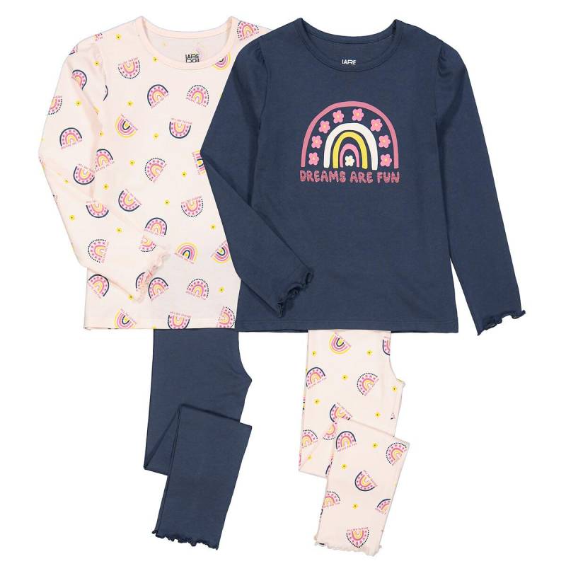 2er-pack Pyjamas Mit Regenbögen Mädchen Blau 114 von La Redoute Collections