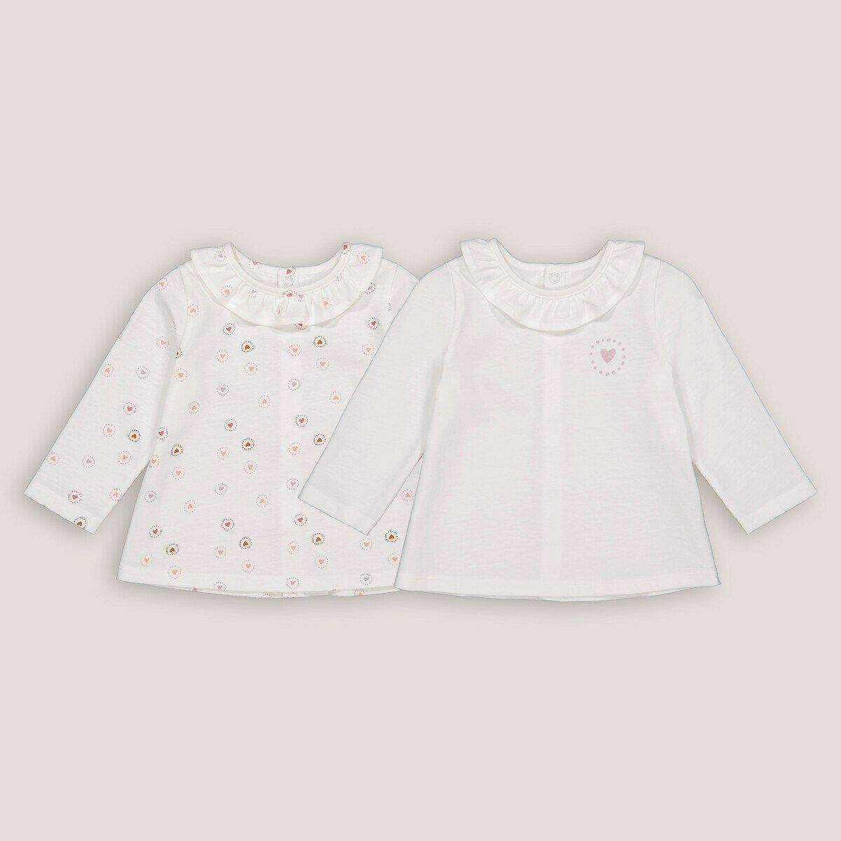 2er-pack Shirts Mit Herzen Unisex Weiss 18M von La Redoute Collections