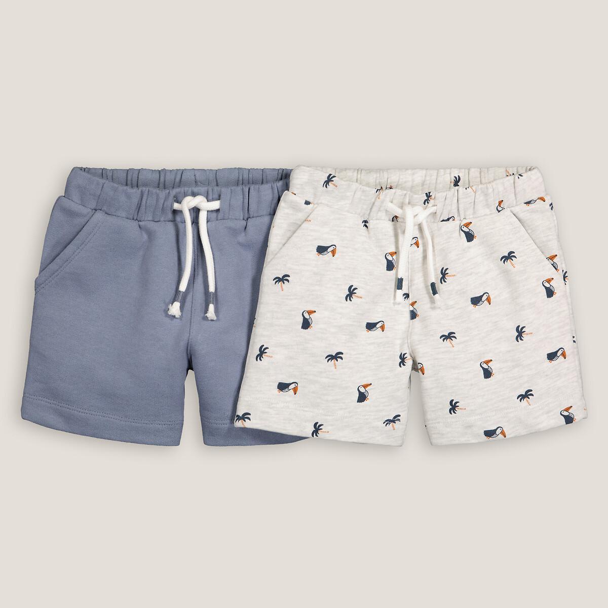 2er-pack Shorts Aus Sweatware Unisex Blau 6 mesi von La Redoute Collections