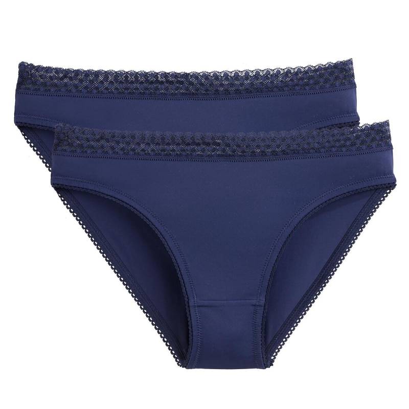 2er-pack Slips Microflex Aus Mikrofaser Damen Blau 42 von La Redoute Collections