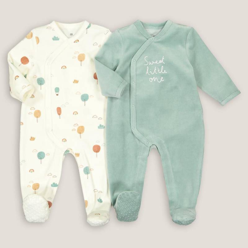 2er-pack Strampler Aus Samt Unisex Beige 0-3M von La Redoute Collections