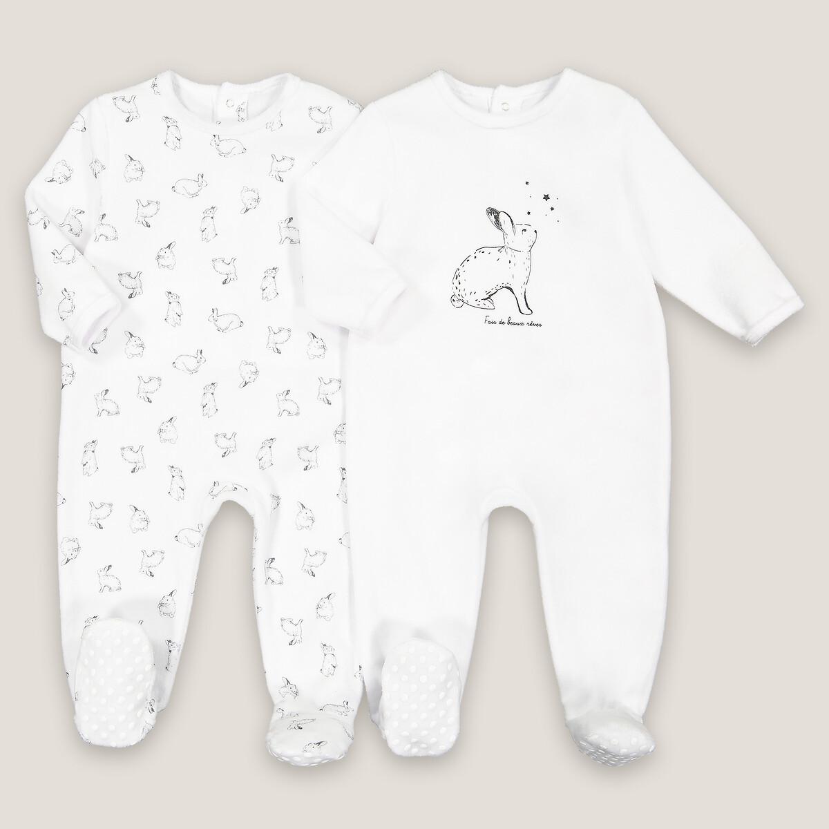 2er-pack Strampler Aus Samt Unisex Weiss 18M von La Redoute Collections