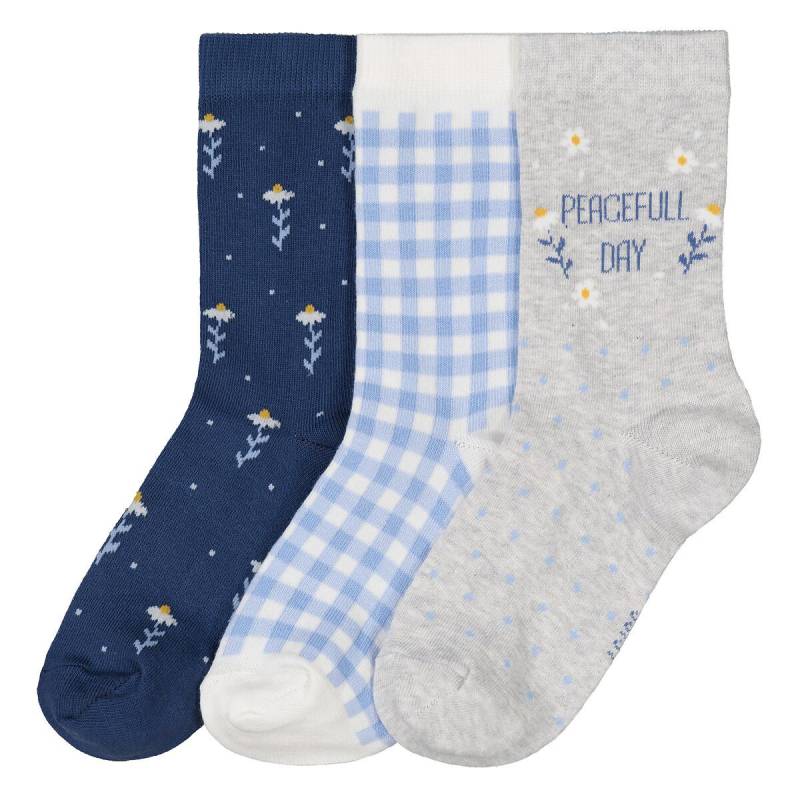 3 Paar Socken Damen Weiss Bedruckt 35-37 von La Redoute Collections