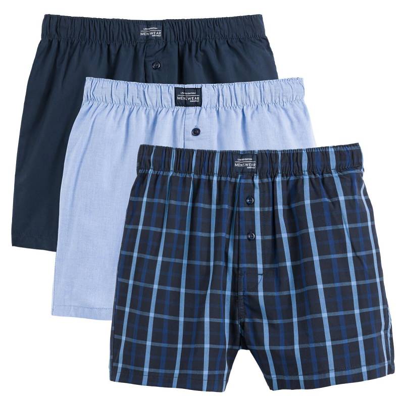 3er-pack Boxershorts Aus Bio-baumwolle Herren Blau L von La Redoute Collections