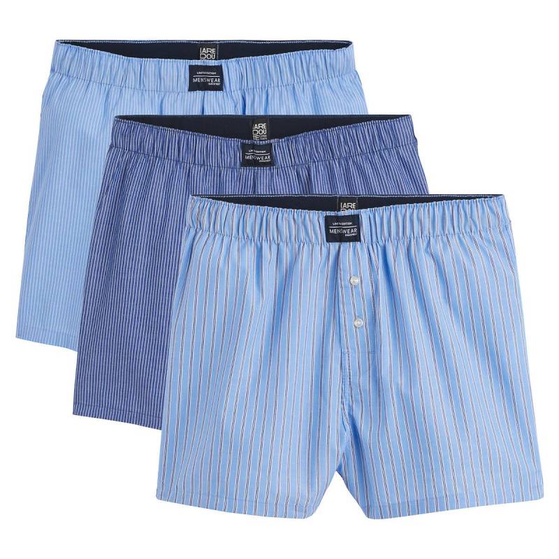 3er-pack Gestreifte Boxershorts Herren Blau M von La Redoute Collections