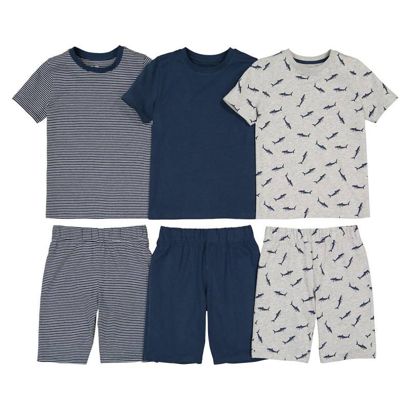 3er-pack Kurzpyjamas Jungen Blau 134/140 von La Redoute Collections