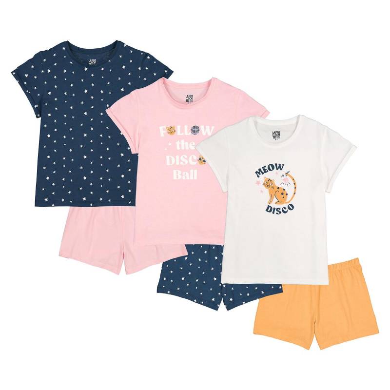 3er-pack Kurzpyjamas Mädchen Blau 114 von La Redoute Collections