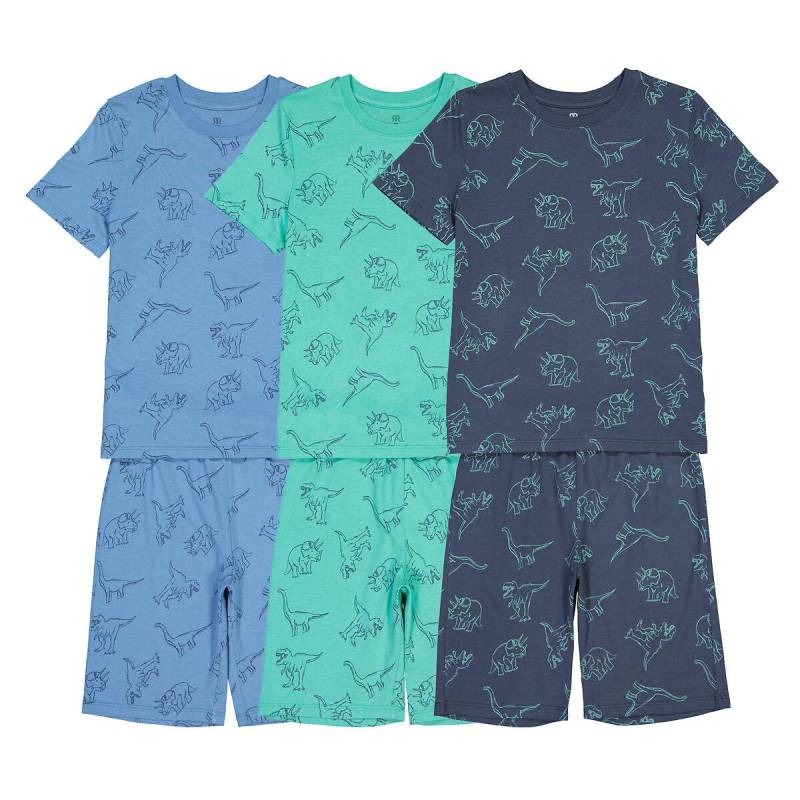 3er-pack Kurzpyjamas Mit Dinos Allover Jungen Blau 114 von La Redoute Collections