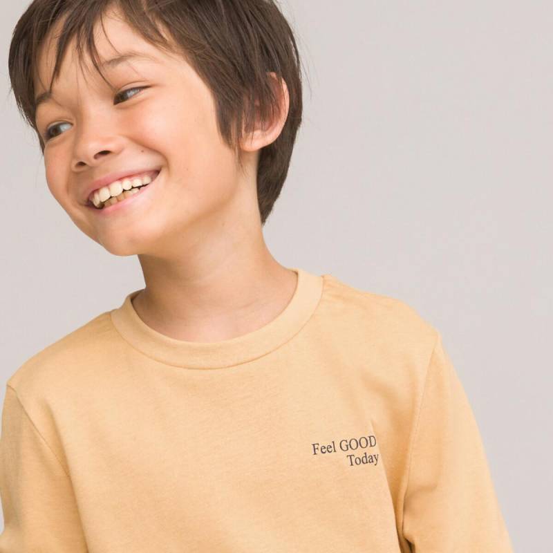 3er-pack Langarmshirts Mit Aufschrift Jungen Gelb 102 von La Redoute Collections