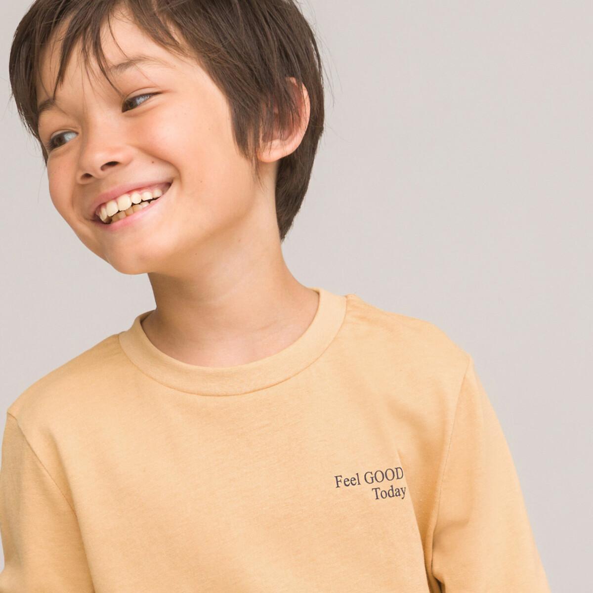 3er-pack Langarmshirts Mit Aufschrift Jungen Gelb 5-6A von La Redoute Collections