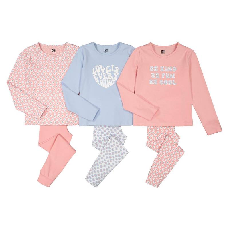 3er-pack Pyjamas Aus Baumwolle Mit Leopardenmotiven Mädchen Rosa 114 von La Redoute Collections